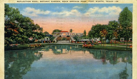 "The Reflecting Pool" Botanic Garden, Rock Springs Park, Fort Worth,Texas