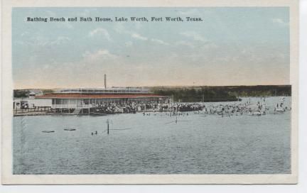 Bathing Beach and Bath House, Lake Worth,