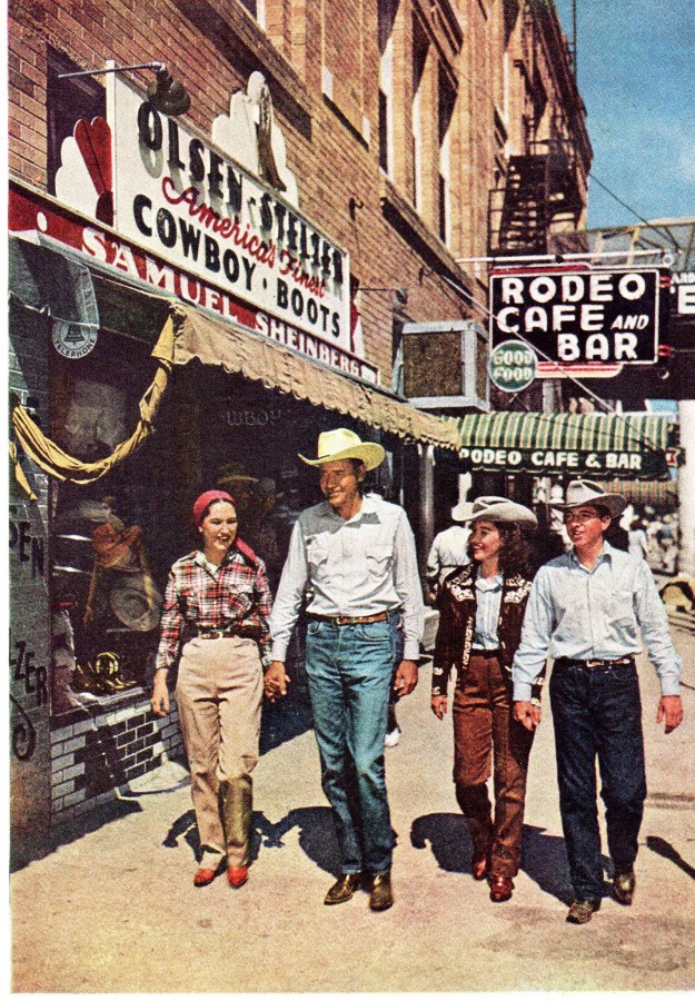 Walking along Exchange Avenue in the North Side Stockyards in Oct of 1948.