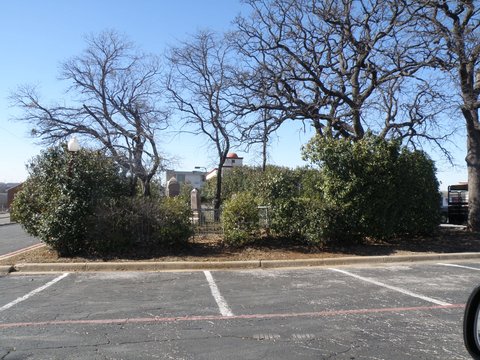 This is the Cemetery today, Jan. 2014. The bushes have been allowed to almost completely cover the vied of the cemetery. Looks like no one is weed eating or trimming up the place. It's like no one cares. 